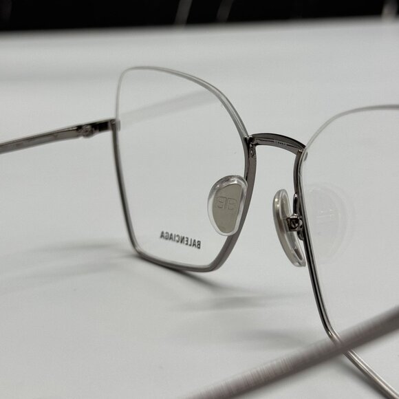 NEW BALENCIAGA BB0142O 001 BUTTERFLY SILVER WOMEN EYEGLASSES BALENCIAGA - Picture 5 of 11